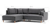 Ecksofa mit Chaiselongue Links, 3-Sitzer, aus Stoff, Felix Extra Grau (4)