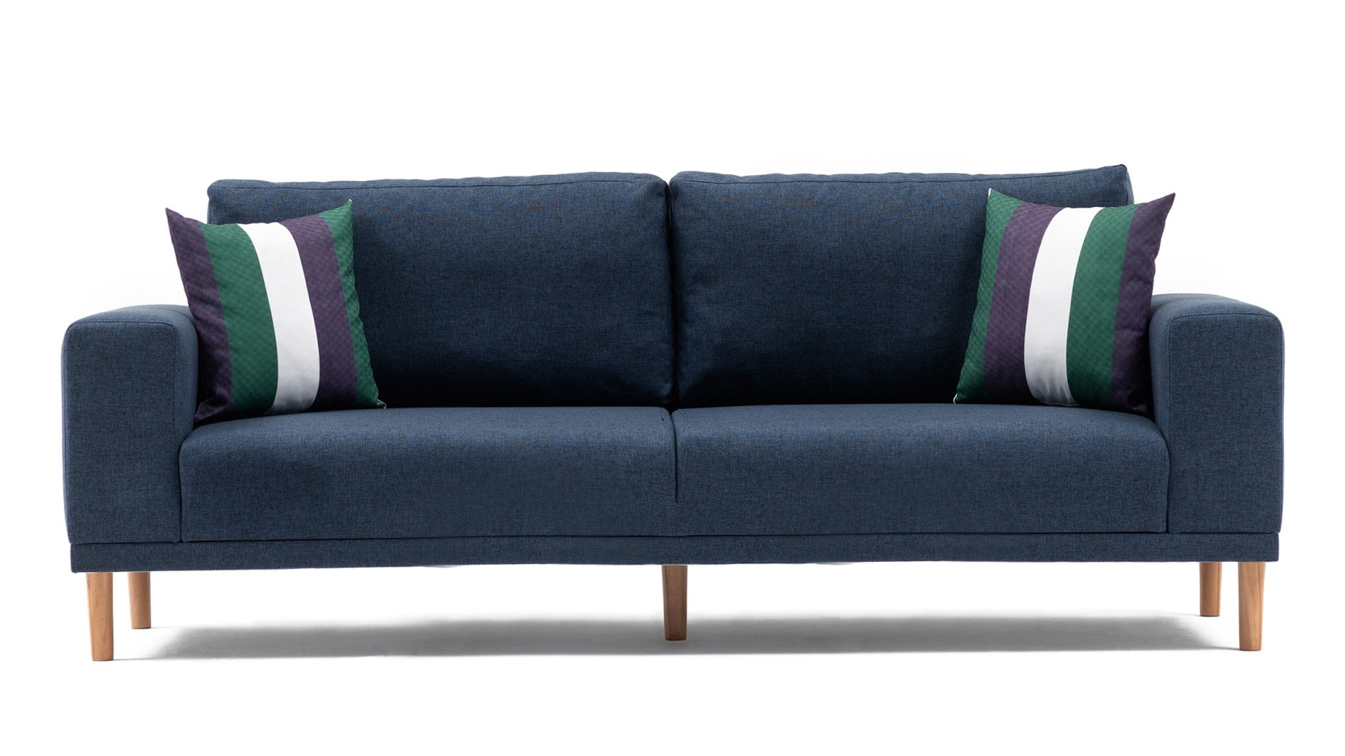 Sofa 3-Sitzer mit Stoff, Franz Blau (3)