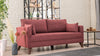 Sofa 2-Sitzer mit Stoff, Bella Bordeaux