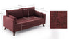 Schlafsofa 3-Sitzer mit Stoff, Bella Bordeaux (6)