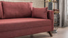 Ecksofa mit Chaiselongue Links, 3-Sitzer, aus Stoff, Bella 1 Bordeaux (3)