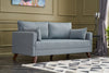 Sofa 2-Sitzer mit Stoff, Bella Blau