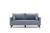 Sofa 2-Sitzer mit Stoff, Bella Blau (5)