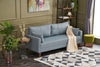 Sofa 3-Sitzer mit Stoff, Bella Blau (1)