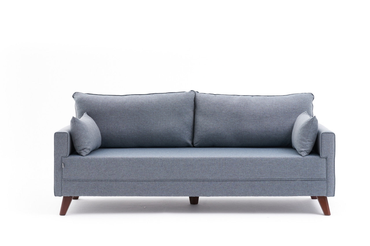 Sofa 3-Sitzer mit Stoff, Bella Blau (6)