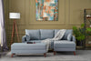 Ecksofa mit Chaiselongue Rechts, 4-Sitzer, aus Stoff, Bella Mini Blau