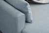 Ecksofa mit Chaiselongue Links, 4-Sitzer, aus Stoff, Bella Mini Blau (3)