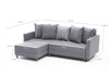 Ecksofa Schlaffunktion mit Chaiselongue Links, 2-Sitzer, aus Stoff, Aydam Grau (6)