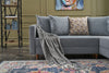 Ecksofa Schlaffunktion mit Chaiselongue Rechts, 2-Sitzer, aus Stoff, Aydam Blau (2)