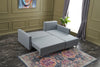 Ecksofa Schlaffunktion mit Chaiselongue Rechts, 2-Sitzer, aus Stoff, Aydam Blau (3)