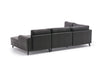 Ecksofa Schlaffunktion mit Chaiselongue Links, 4-Sitzer, aus Stoff, Belen Anthrazit (1)