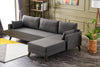 Ecksofa mit Chaiselongue Rechts, 3-Sitzer, aus Stoff, Bella Anthrazit