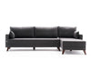 Ecksofa mit Chaiselongue Rechts, 3-Sitzer, aus Stoff, Bella Anthrazit (4)