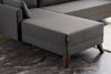 Ecksofa mit Chaiselongue Links, 3-Sitzer, aus Stoff, Bella Anthrazit (2)