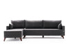 Ecksofa mit Chaiselongue Links, 3-Sitzer, aus Stoff, Bella Anthrazit (4)