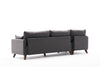 Ecksofa mit Chaiselongue Links, 3-Sitzer, aus Stoff, Bella Anthrazit (6)