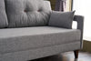 Ecksofa mit Chaiselongue Links, 3-Sitzer, aus Stoff, Comfort Grau (2)