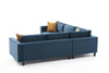 Ecksofa Symmetrisch, 4-Sitzer, aus Stoff, Kale Blau (5)