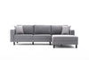 Ecksofa mit Chaiselongue Rechts, 3-Sitzer, aus Stoff, Kale Grau (4)