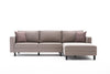 Ecksofa mit Chaiselongue Rechts, 3-Sitzer, aus Stoff, Kale Creme (5)