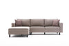 Ecksofa mit Chaiselongue Links, 3-Sitzer, aus Stoff, Kale Creme (5)