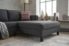 Ecksofa mit Chaiselongue Rechts, 3-Sitzer, aus Stoff, Kale Anthrazit (3)