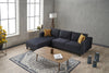 Ecksofa mit Chaiselongue Links, 3-Sitzer, aus Stoff, Kale Anthrazit (3)