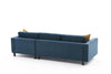 Ecksofa mit Chaiselongue Rechts, 3-Sitzer, aus Stoff, Kale Blau (5)