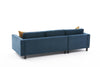 Ecksofa mit Chaiselongue Links, 3-Sitzer, aus Stoff, Kale Blau (5)