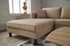 Ecksofa mit Chaiselongue Links, 3-Sitzer, aus Stoff, Kale Creme (4)