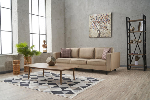 Sofa 3-Sitzer mit Stoff, Kale Creme (1)