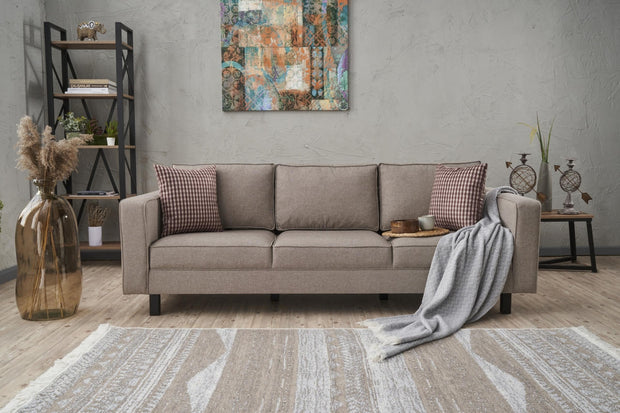 Sofa 3-Sitzer mit Stoff, Kale Creme