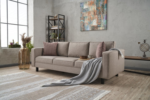 Sofa 3-Sitzer mit Stoff, Kale Creme (1)