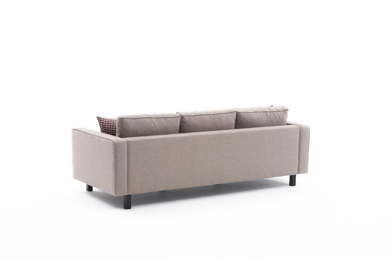 Sofa 3-Sitzer mit Stoff, Kale Creme (5)