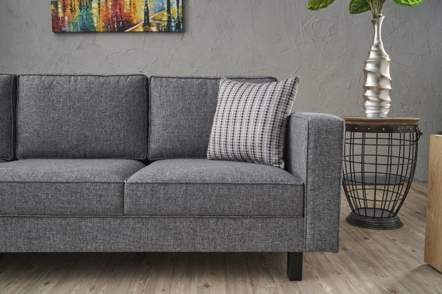 Sofa 3-Sitzer mit Stoff, Kale Grau (3)