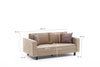 Sofa 2-Sitzer mit Stoff, Kale Creme (6)