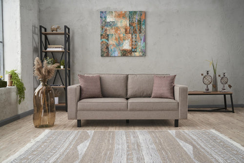 Sofa 2-Sitzer mit Stoff, Kale Creme