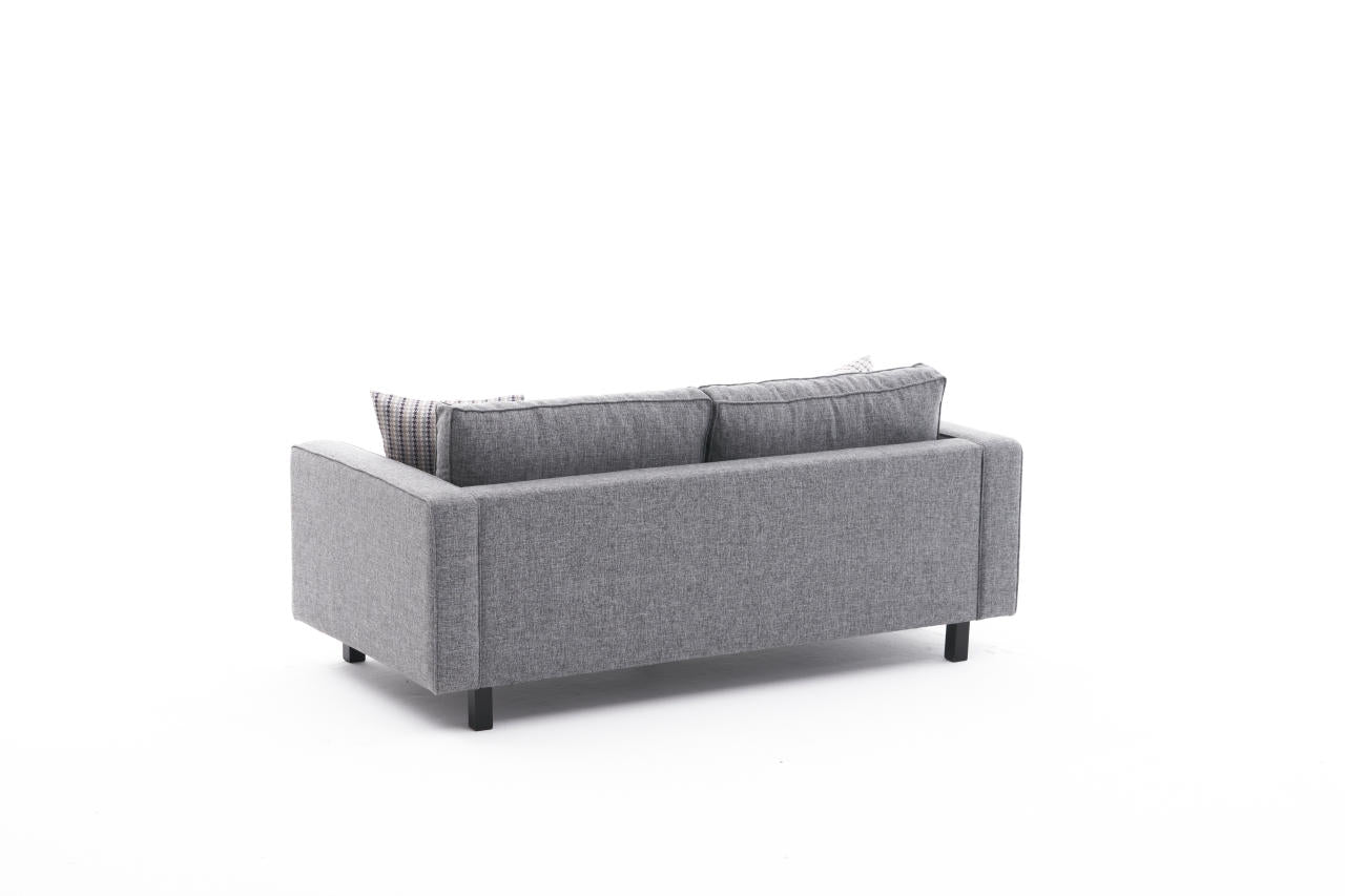 Sofa 2-Sitzer mit Stoff, Kale Grau (6)