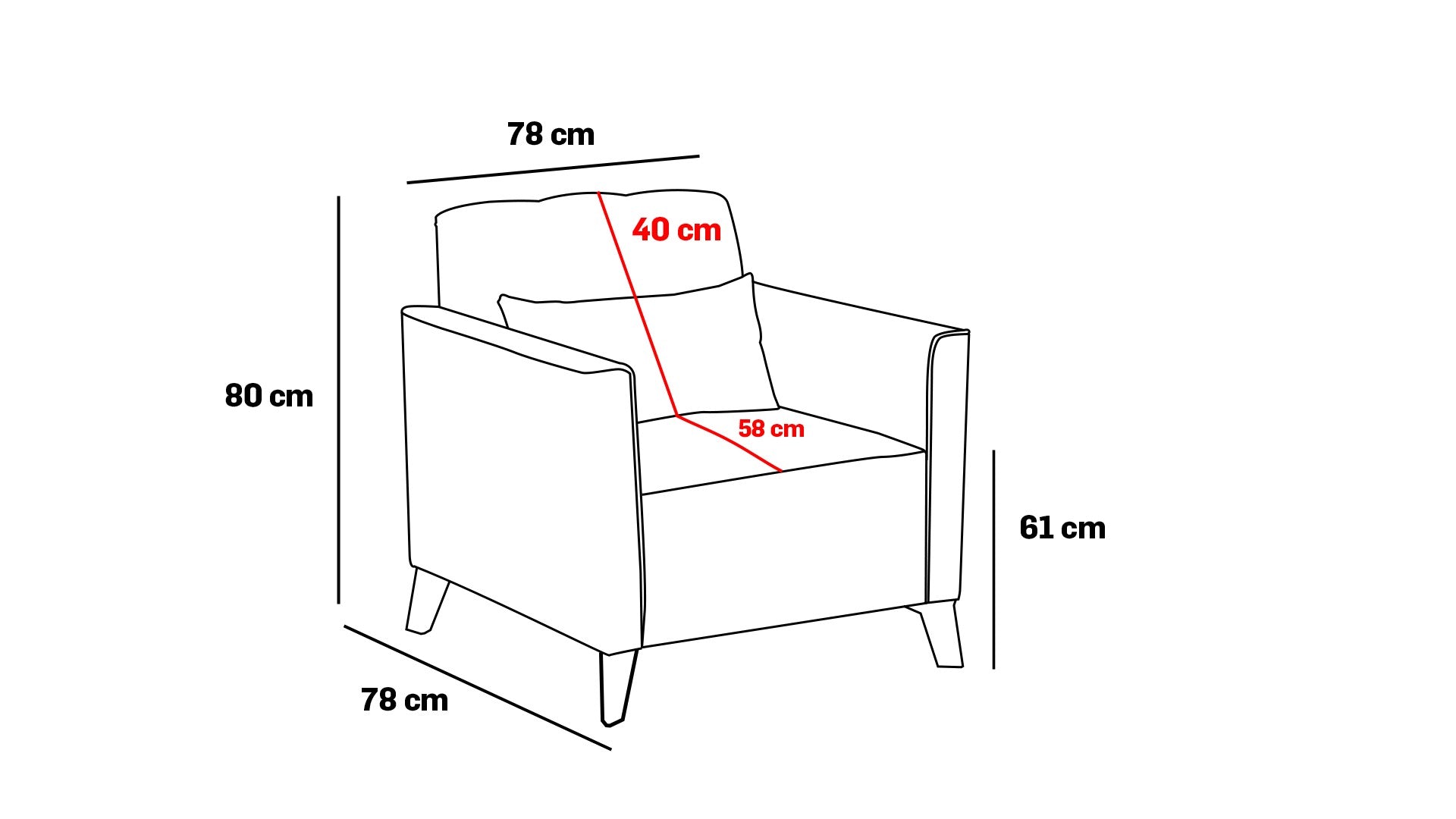 Sessel mit Samtstoff Ova Schwarz (6)