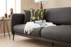 Ecksofa Schlaffunktion mit Chaiselongue Rechts, 3-Sitzer, aus Stoff, Venus Anthrazit (5)