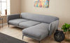 Ecksofa Schlaffunktion mit Chaiselongue Rechts, 3-Sitzer, aus Stoff, Venus Grau (3)