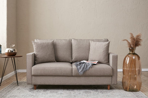 Sofa 2-Sitzer mit Stoff, Eva Creme