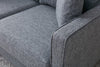 Ecksofa mit Chaiselongue Rechts, 4-Sitzer, aus Stoff, Eva Grau (2)