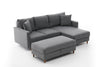 Ecksofa mit Chaiselongue Rechts, 4-Sitzer, aus Stoff, Eva Grau (5)