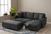 Ecksofa mit Chaiselongue Rechts, 4-Sitzer, aus Stoff, Eva Anthrazit (1)