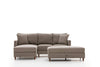 Ecksofa mit Chaiselongue Links, 4-Sitzer, aus Stoff, Eva Creme (4)