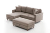 Ecksofa mit Chaiselongue Links, 4-Sitzer, aus Stoff, Eva Creme (5)