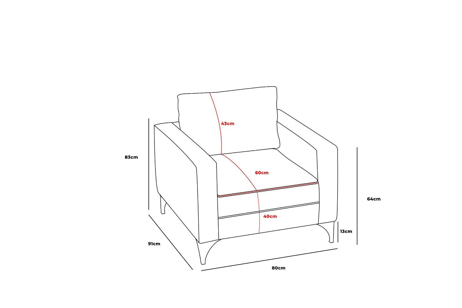 Sessel mit Stoff Berlin Anthrazit (6)