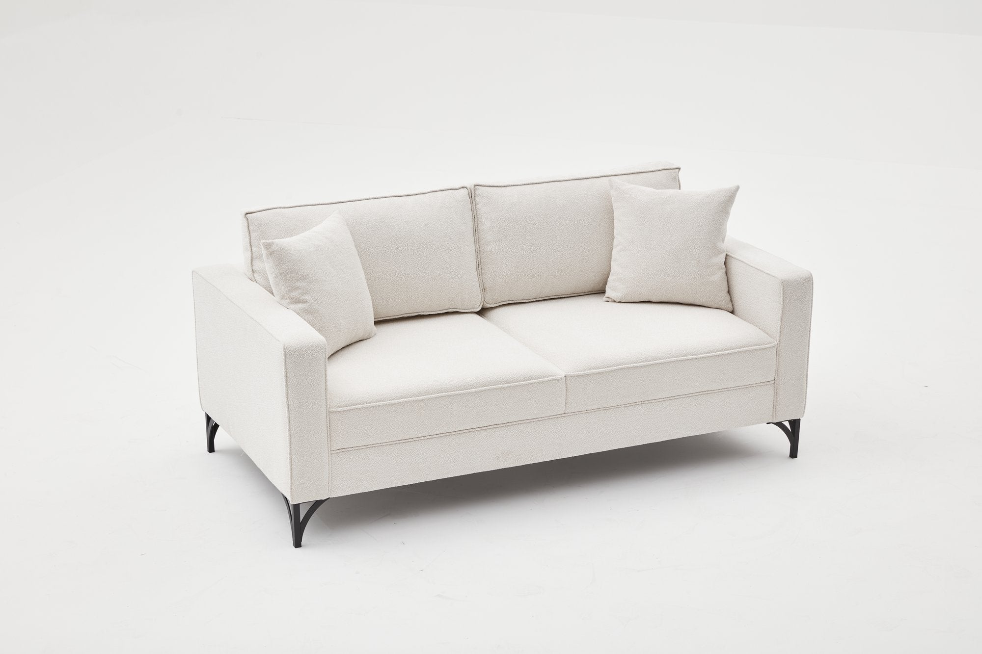 Sofa 2-Sitzer mit Stoff, Berlin Creme (3)