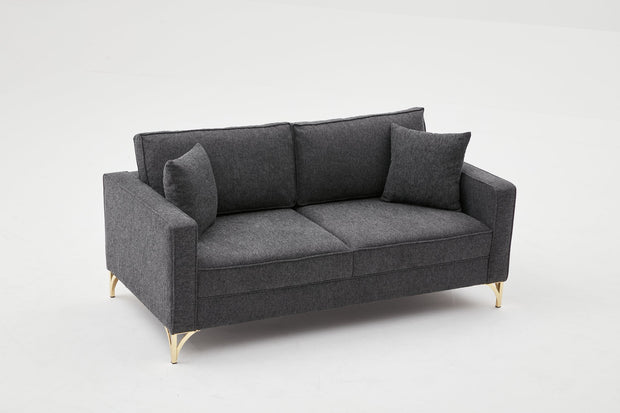 Sofa 2-Sitzer mit Stoff, Berlin Anthrazit (4)